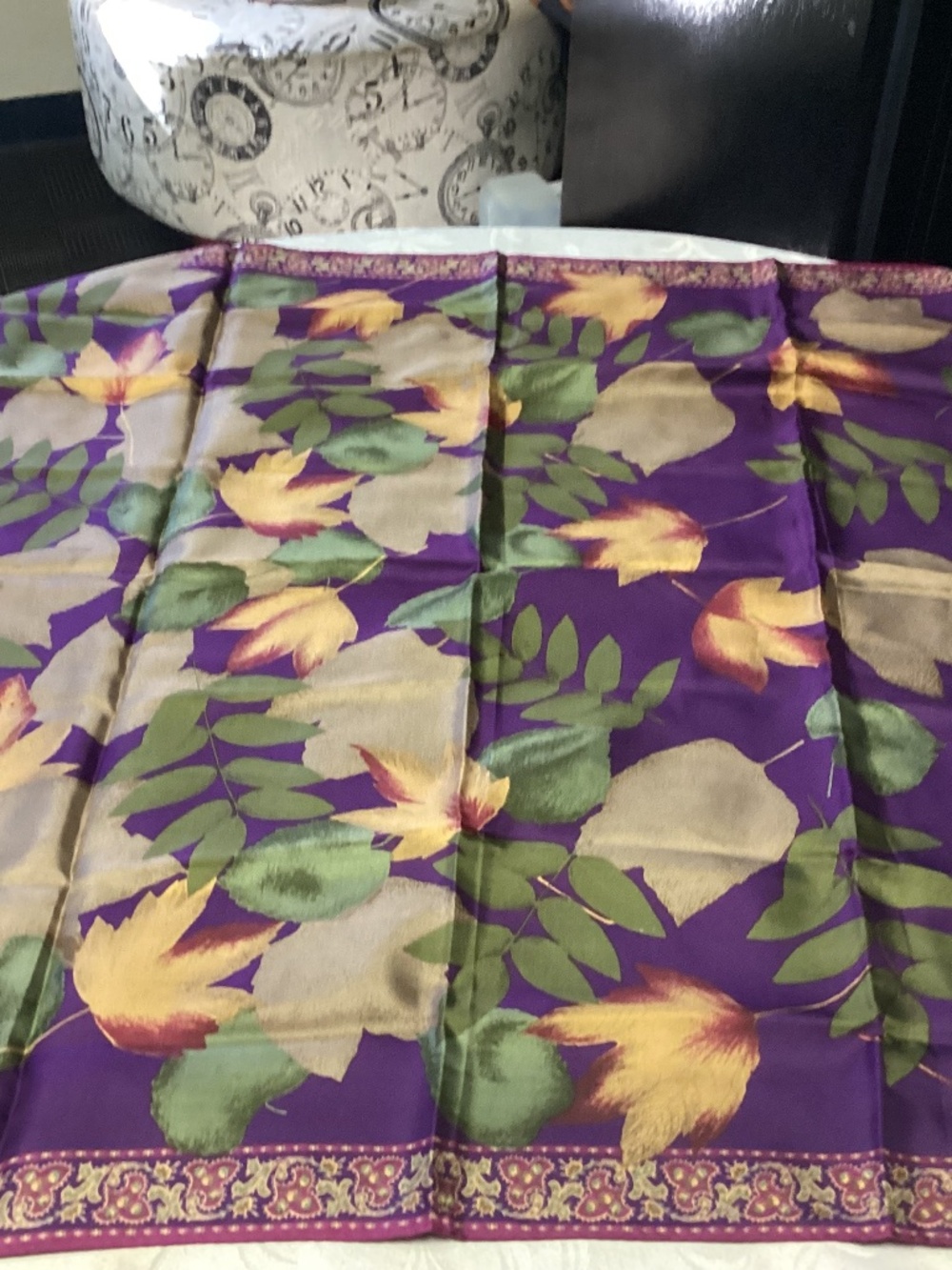 Vintage Liz Claiborne, gorgeous, beautiful, rich, purples greens, JAPAN